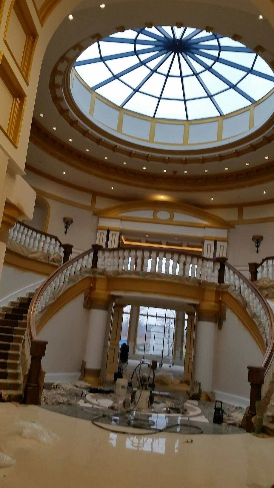 Dark Grey exterior house painting, Brown tirm